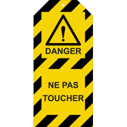 Étiquettes - Danger : Ne pas toucher - Polyester Souple