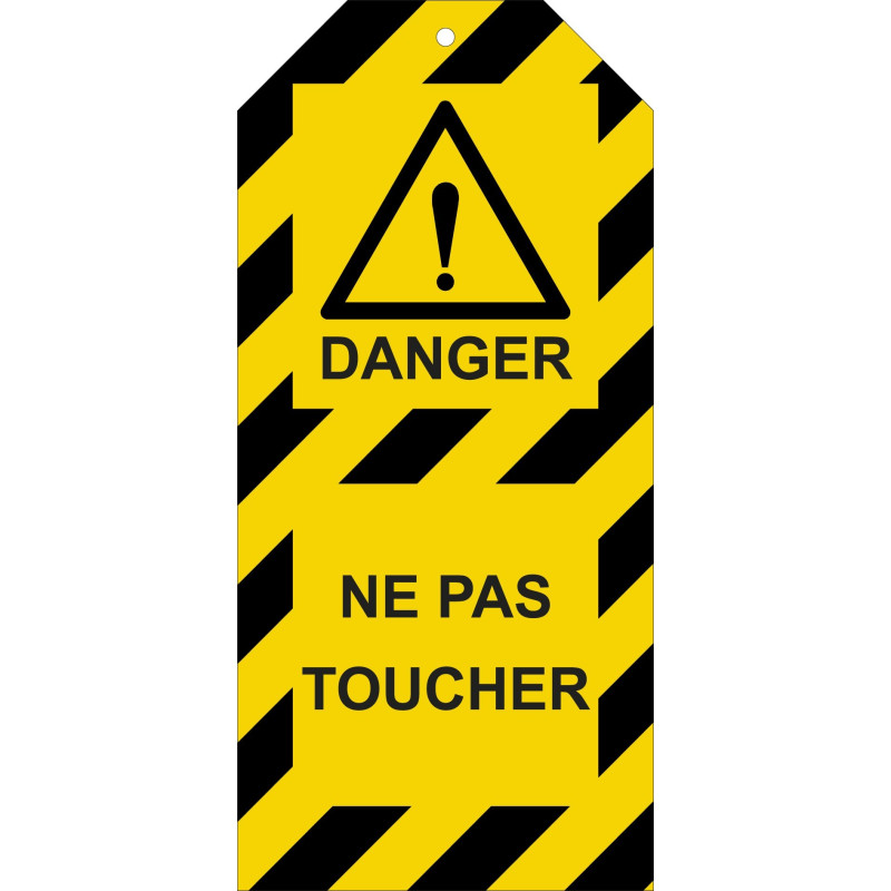 Étiquettes - Danger : Ne pas toucher - Polyester Souple