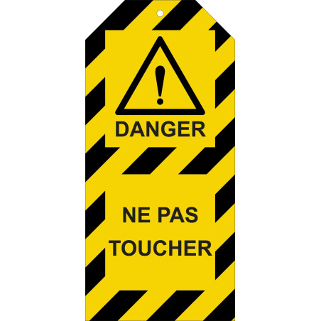Étiquettes - Danger : Ne pas toucher - Polyester Souple