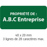 Étiquettes Personnalisées - Propriété SECURÉTIK - Vinyle Polymère Laminé - Lot de 240