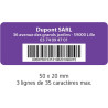 Étiquettes Personnalisées - Propriété SECURÉTIK - Vinyle Polymère Laminé - Lot de 240