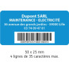 Étiquettes Personnalisées - Propriété SECURÉTIK - Vinyle Polymère Laminé - Lot de 240