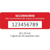 Étiquettes Personnalisées - Propriété SECURÉTIK - Vinyle Polymère Laminé - Lot de 240