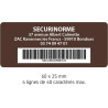 Étiquettes Personnalisées - Propriété SECURÉTIK - Vinyle Polymère Laminé - Lot de 240