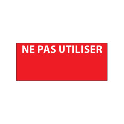 Étiquettes - Ne pas utiliser - 38 x 16 mm - Aluminium adhésif -  Lot de 25 cartes de 14 étiquettes