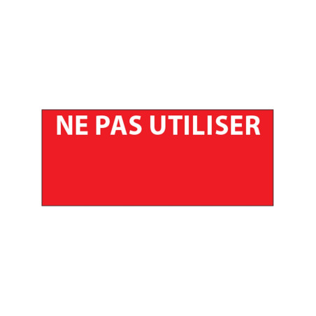 Étiquettes - Ne pas utiliser - 38 x 16 mm - Aluminium adhésif -  Lot de 25 cartes de 14 étiquettes