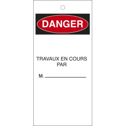 Étiquettes de Condamnation - Travaux en Cours - Polyester Souple