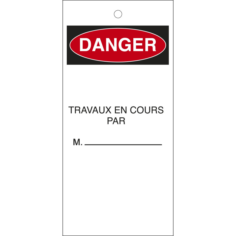 Étiquettes de Condamnation - Travaux en Cours - Polyester Souple