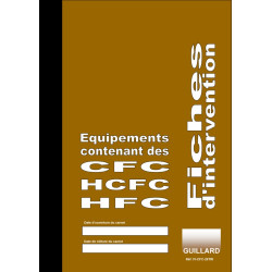 Carnet - Fiches Intervention Circuit Froid Climatisation Pompe à Chaleur - A4