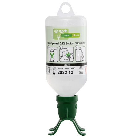 Flacon de Solution Saline - Lave-Yeux DUO pour Douche Oculaire - PLUM