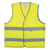 Ce gilet de sécurité jaune est un accessoire indispensable pour la sécurité routière. Il est notamment recommandé lors de la pra