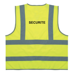 Le gilet de sécurité jaune à 4 bandes "Sécurité" est d'une importance capitale pour garantir votre visibilité lors de vos travau