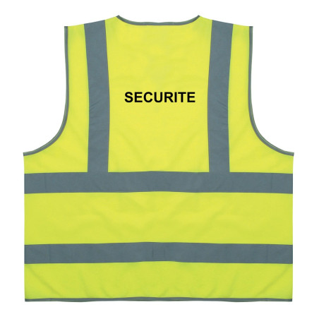 Le gilet de sécurité jaune à 4 bandes "Sécurité" est d'une importance capitale pour garantir votre visibilité lors de vos travau