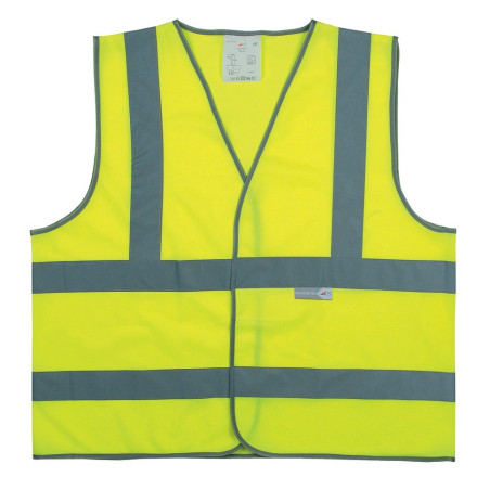 Le gilet de sécurité jaune à 4 bandes "Sécurité" est d'une importance capitale pour garantir votre visibilité lors de vos travau