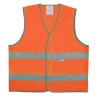 Gilet de sécurité - Orange à 2 bandes rétroréfléchissantes