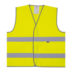 Le gilet de sécurité jaune "EVACUATION" est un modèle de haute visibilité utilisé pour identifier rapidement les responsables d'