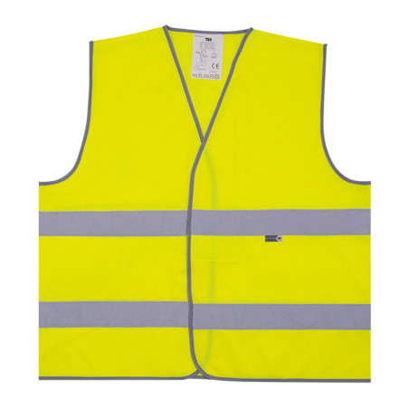 Le gilet de sécurité jaune "EVACUATION" est un modèle de haute visibilité utilisé pour identifier rapidement les responsables d'