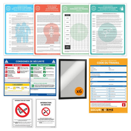 Kit affichages obligatoires entreprise – De 11 à 49 salariés