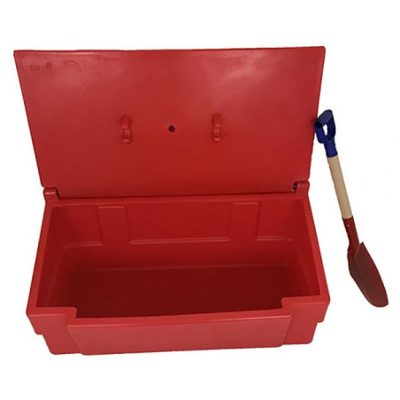 Kit spécial déneigement : 3 sacs de sel + un coffre à sel 100L + une paire de gants + une pelle à neige