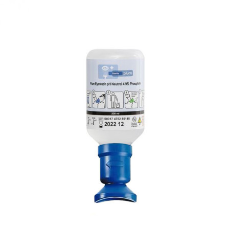Flacon de Solution Neutre Lave-œil 200mL pour Douche Oculaire - PLUM