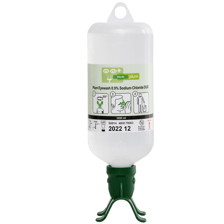 Coffret de Rinçage des Yeux DUO avec Solution Neutre et Solution Saline - PLUM