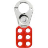 Mâchoire de Consignation - Acier Cémenté - 6 Points de Fermeture - Rouge