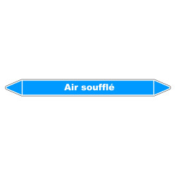 Marqueur de Tuyauterie "Air soufflé" en Vinyle Laminé