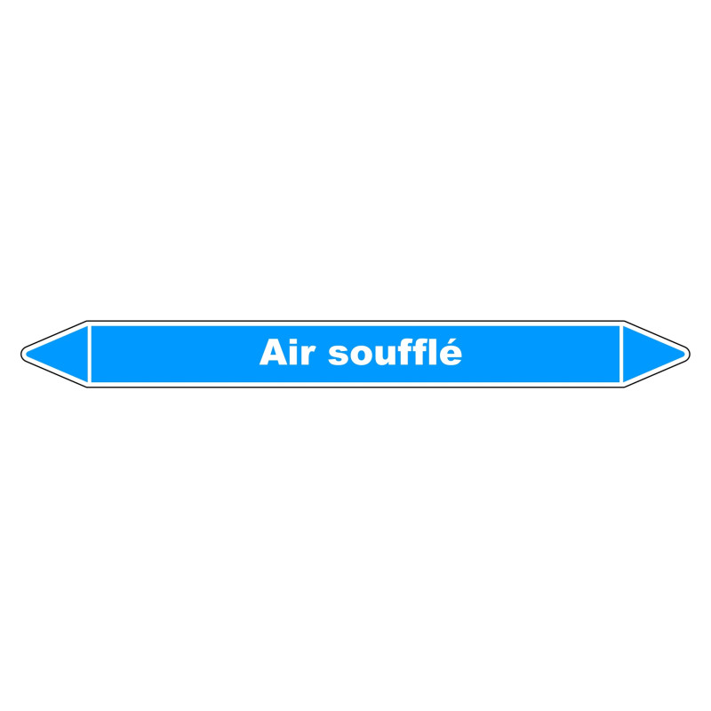 Marqueur de Tuyauterie "Air soufflé" en Vinyle Laminé