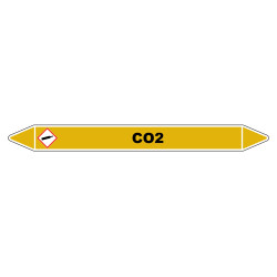 Marqueur de Tuyauterie - Dioxyde de Carbone - NFX 08-105 - Vinyle Laminé