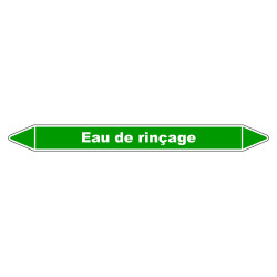 Marqueur de Tuyauterie - Eau de Rinçage - NFX 08-105 - Vinyle Laminé
