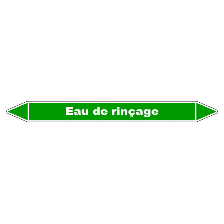 Marqueur de Tuyauterie - Eau de Rinçage - NFX 08-105 - Vinyle Laminé