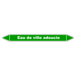 Marqueur de Tuyauterie - Eau de ville adoucie - NFX 08-105 - Vinyle Laminé