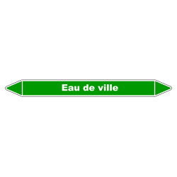 Marqueur de Tuyauterie - Eau de ville - NFX 08-105 - Vinyle Laminé