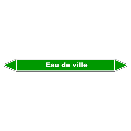 Marqueur de Tuyauterie - Eau de ville - NFX 08-105 - Vinyle Laminé