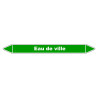 Marqueur de Tuyauterie - Eau de ville - NFX 08-105 - Vinyle Laminé