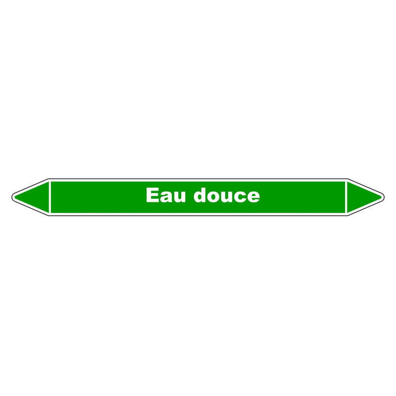 Marqueur de Tuyauterie - Eau douce - NFX 08-105 - Vinyle Laminé