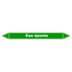 Marqueur de Tuyauterie - Eau épurée - NFX 08-105 - Vinyle Laminé
