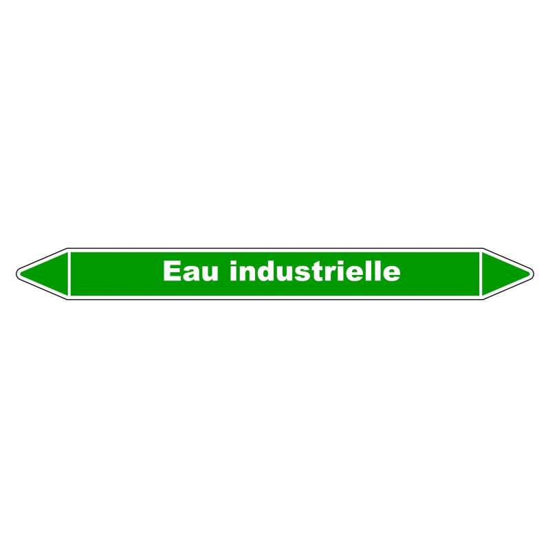 Marqueur de Tuyauterie - Eau Industrielle - NFX 08-105 - Vinyle Laminé
