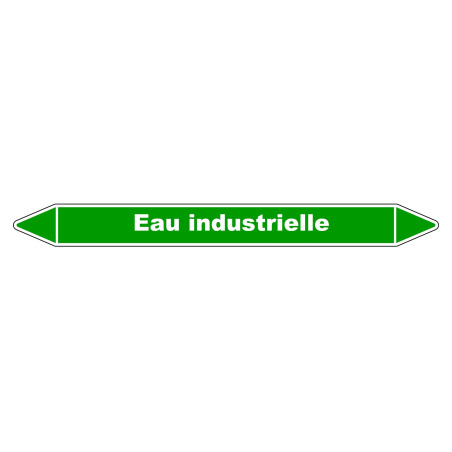 Marqueur de Tuyauterie - Eau Industrielle - NFX 08-105 - Vinyle Laminé
