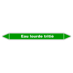 Robuste marqueur de tuyauterie en vinyle pour eau lourde tritiée