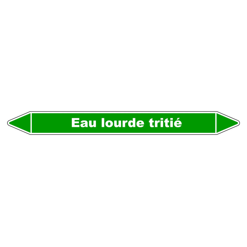 Robuste marqueur de tuyauterie en vinyle pour eau lourde tritiée