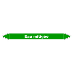 Marqueur de Tuyauterie - Eau Mitigée - NFX 08-105 - Vinyle Laminé