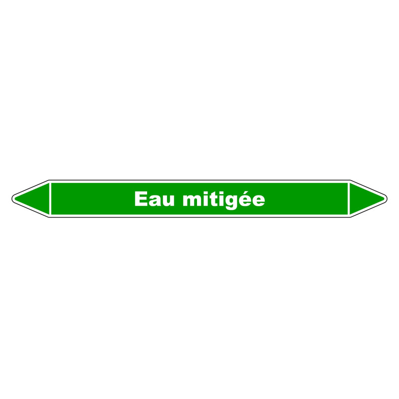 Marqueur de Tuyauterie - Eau Mitigée - NFX 08-105 - Vinyle Laminé