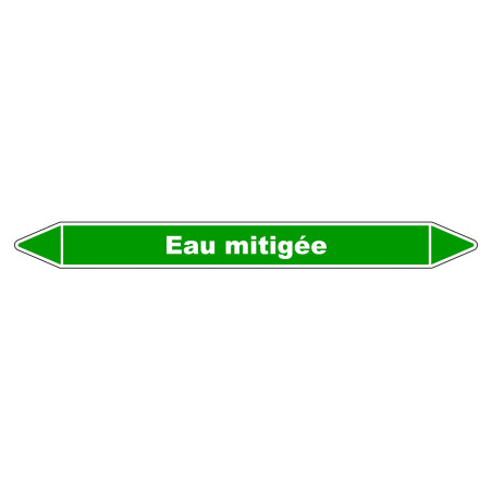 Marqueur de Tuyauterie - Eau Mitigée - NFX 08-105 - Vinyle Laminé