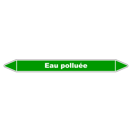 Marqueur de Tuyauterie - Eau Polluée - NFX 08-105 - Vinyle Laminé