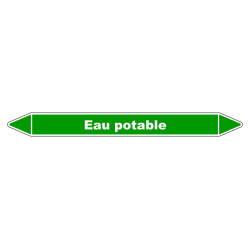 Marqueur de Tuyauterie - Eau Potable - NFX 08-105 - Vinyle Laminé