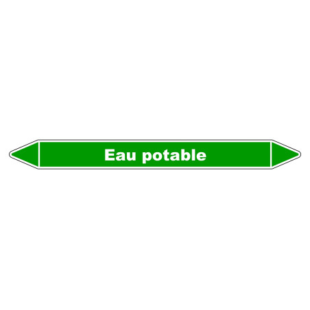 Marqueur de Tuyauterie - Eau Potable - NFX 08-105 - Vinyle Laminé