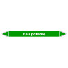 Marqueur de Tuyauterie - Eau Potable - NFX 08-105 - Vinyle Laminé