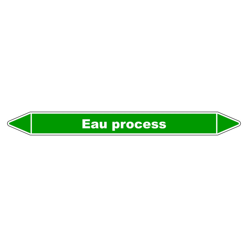 Marqueur de Tuyauterie - Eau Process - NFX 08-105 - Vinyle Laminé