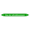 Marqueur de Tuyauterie - Eau de refroidissement - NFX 08-105 - Vinyle Laminé
